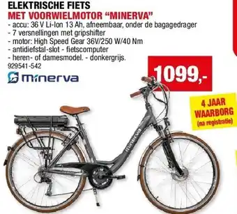 Hubo ELEKTRISCHE FIETS MET VOORWIELMOTOR “MINERVA” aanbieding