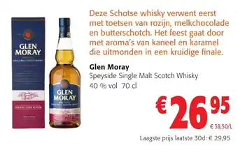 Colruyt Glen Moray Speyside Single Malt Scotch Whisky 40 % vol 70 cl aanbieding