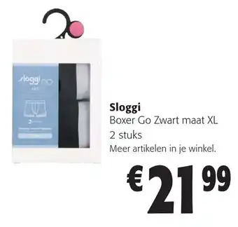 Sloggi Boxer Go Zwart maat XL 2 stuks