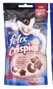Colruyt Purina Felix Crispies zalm-forelsmaak 45 g aanbieding