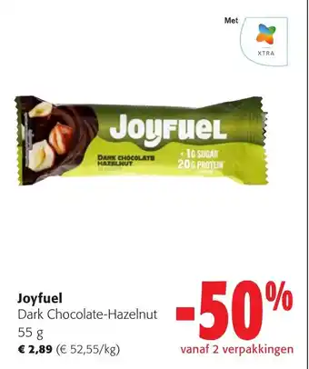 Colruyt Joyfuel Dark Chocolate-Hazelnut 55g aanbieding