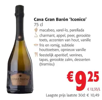 Colruyt Cava Gran Barón 'Iconico' 75 cl aanbieding