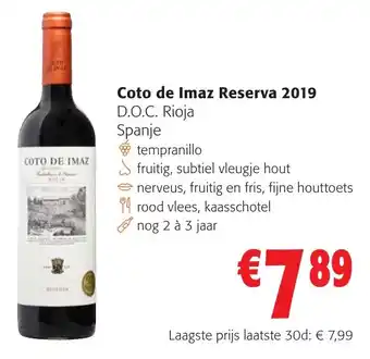 Colruyt Coto de Imaz Reserva 2019 aanbieding