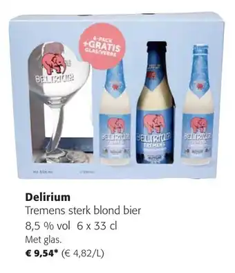 Colruyt Delirium Tremens sterk blond bier 8,5 % vol 6 x 33 cl aanbieding