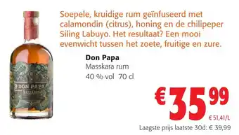 Colruyt Don Papa Masskara rum 40 % vol 70 cl aanbieding
