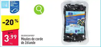 ALDI GOLDEN SEAFOOD Moules de Corde de Zélande 1 kg aanbieding