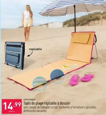 ALDI ADVENTURIDGE Tapis de plage repliable à dossier aanbieding