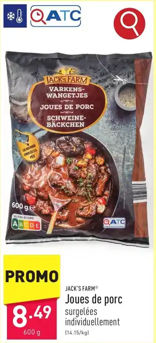 ALDI JACK'S FARM Joues de porc 600g aanbieding