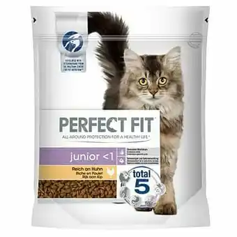Zooplus 2x750g Junior <1 Rijk aan Kip Perfect Fit Kattenvoer aanbieding