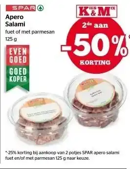 Spar Apero Salami aanbieding