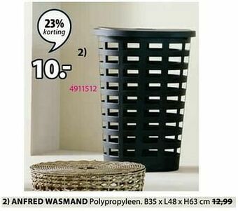 Jysk Anfred wasmand aanbieding