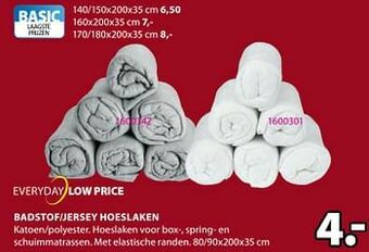 Jysk Badstof-jersey hoeslaken aanbieding