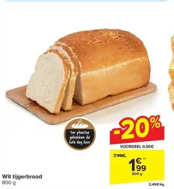 Carrefour Wit tijgerbrood aanbieding