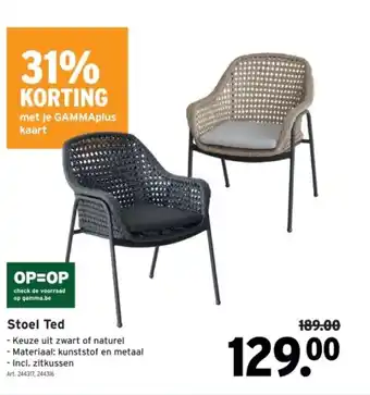 GAMMA Stoel Ted aanbieding