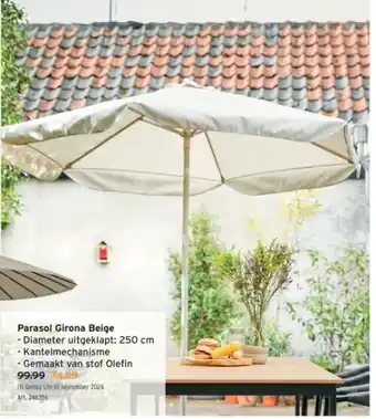 GAMMA Parasol Girona Beige aanbieding