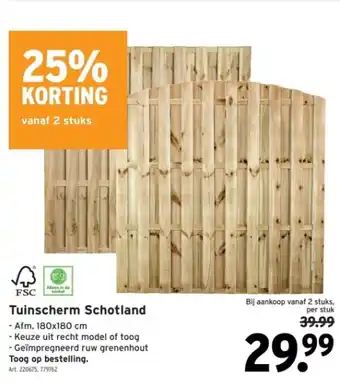 GAMMA Tuinscherm Schotland aanbieding