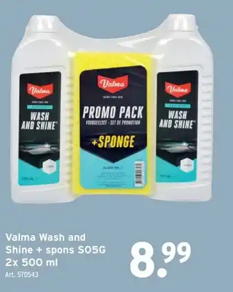 GAMMA Valma Wash and Shine + spons S05G aanbieding