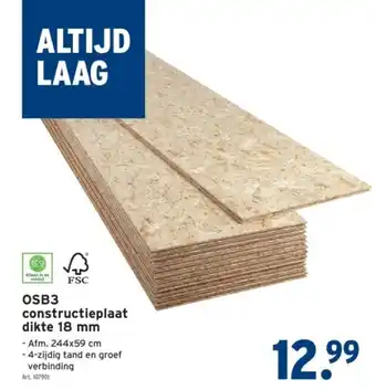 GAMMA OSB3 constructieplaat dikte 18 mm aanbieding