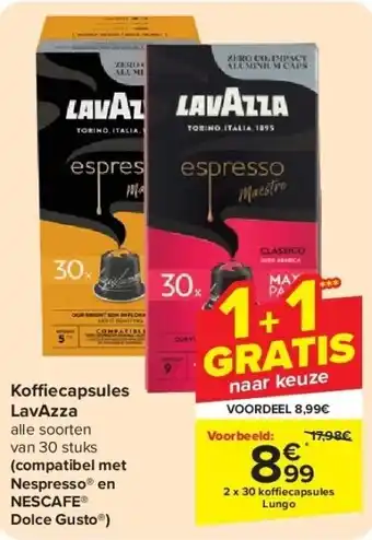 Carrefour Ko ecapsules LavAzza aanbieding
