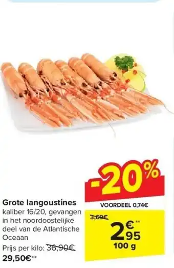 Carrefour Grote langoustines aanbieding