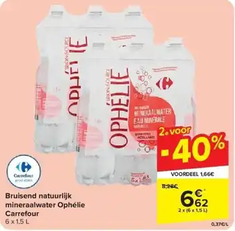 Carrefour Bruisend natuurlijk mineraalwater Ophélie Carrefour aanbieding