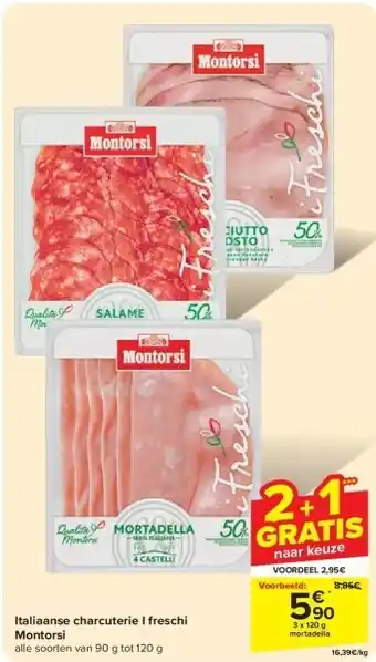 Carrefour Italiaanse charcuterie I freschi Montorsi aanbieding