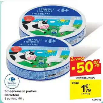 Carrefour Smeerkaas in porties Carrefour aanbieding