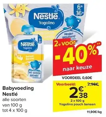 Carrefour Babyvoeding Nestlé aanbieding