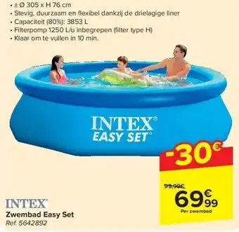 Carrefour Zwembad Easy Set aanbieding