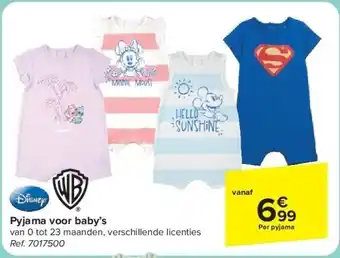 Carrefour Pyjama voor baby’s aanbieding