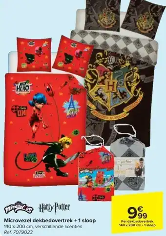 Carrefour Microvezel dekbedovertrek + 1 sloop aanbieding