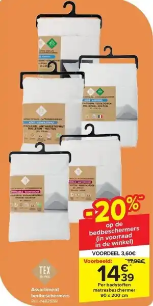 Carrefour Assortiment bedbeschermers aanbieding