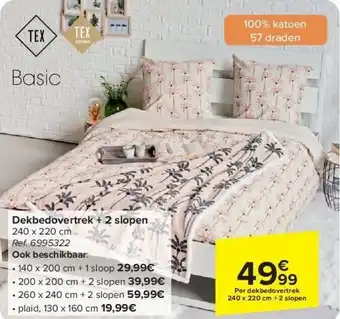 Carrefour Dekbedovertrek + 2 slopen aanbieding