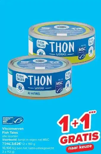 Carrefour Visconserven Fish Tales aanbieding