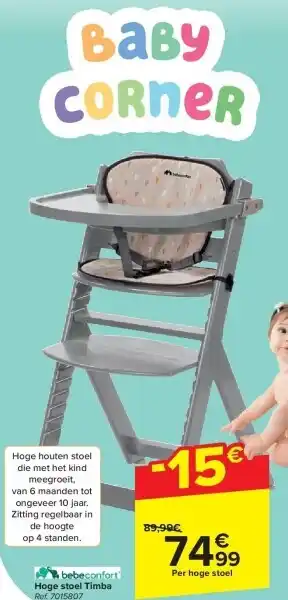 Carrefour Hoge stoel Timba aanbieding