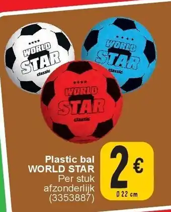 Cora Plastic bal WORLD STAR aanbieding