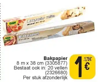 Cora Bakpapier aanbieding