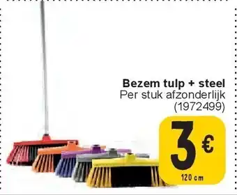 Cora Bezem tulp + steel aanbieding