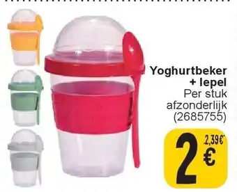 Cora Yoghurtbeker + lepel aanbieding