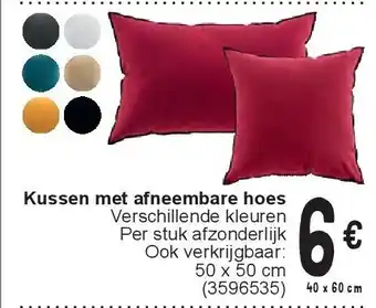 Cora Kussen met afneembare hoes aanbieding