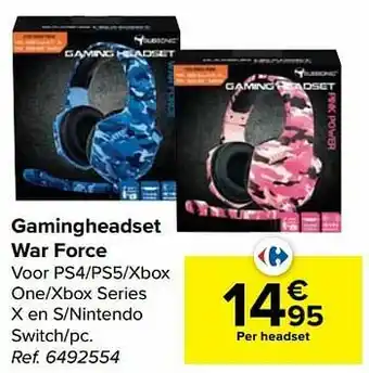 Carrefour Gamingheadset war force aanbieding