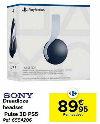 Carrefour Draadloze headset pulse 3d ps5 aanbieding