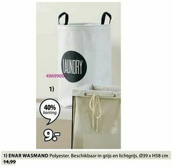 Jysk Enar wasmand aanbieding