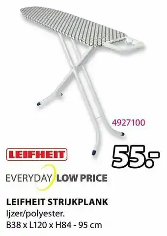 Jysk Leifheit strijkplank aanbieding