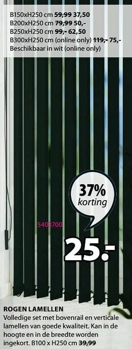 Jysk Rogen lamellen aanbieding