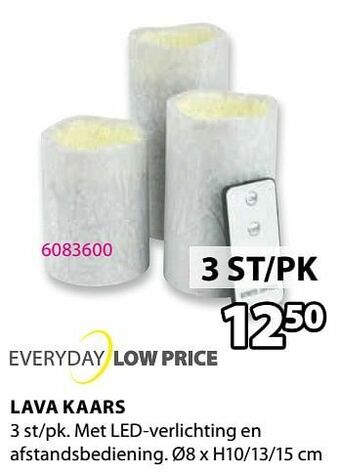 Jysk Lava kaars aanbieding