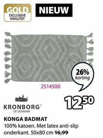 Jysk Konga badmat aanbieding