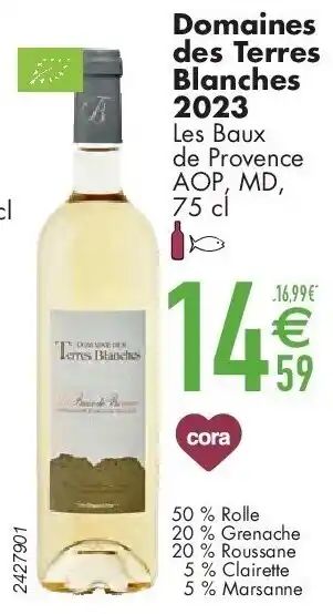 Cora Domaines des Terres Blanches 2023 aanbieding
