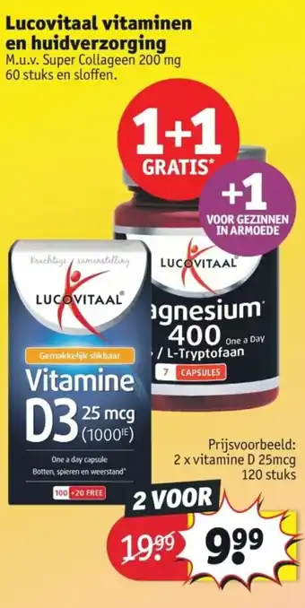 Kruidvat Lucovitaal vitaminen en huidverzorging aanbieding