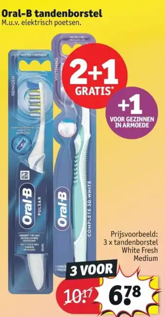 Kruidvat Oral-B tandenborstel aanbieding